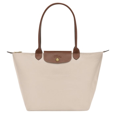 Women's Longchamp Le Pliage Original L Shoulder Bags Beige | 10LIFHUKZ