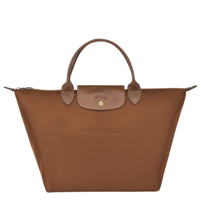 Women's Longchamp Le Pliage Original M Top-handle Bags Brown | 05DCINLMA