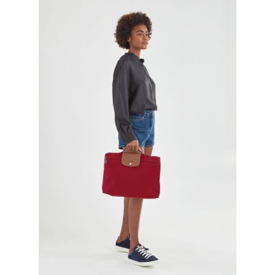 Women's Longchamp Le Pliage Original S Document Holders Red | 89NGIBLZE