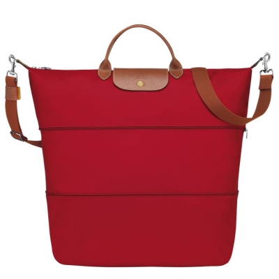 Women's Longchamp Le Pliage Travel Bags Red | 41OWYAFKZ