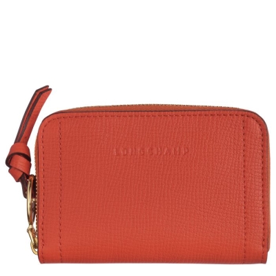 Women's Longchamp Mailbox Cardholders & Coin Purses Orange | 76BFMXSVC