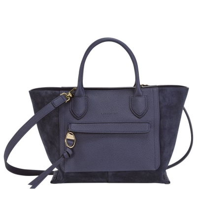 Women's Longchamp Mailbox M Top-handle Bags Navy | 65FXHWENM