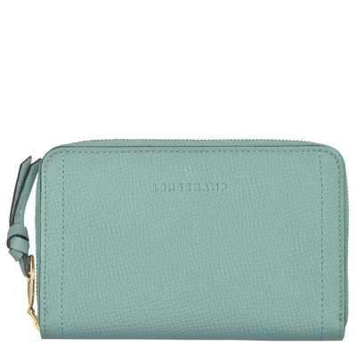 Women's Longchamp Mailbox Wallets Blue | 31MZPUYSN