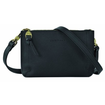 Women's Longchamp Mailbox Wallets On Chain Black | 08LYPARBM