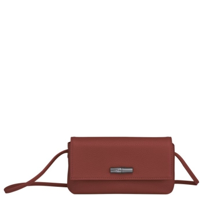 Women's Longchamp Roseau Essential Pouches & Cases Brown | 84XYQNTRM