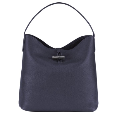 Women's Longchamp Roseau Essential Shoulder Bags Navy | 37IARYWVC