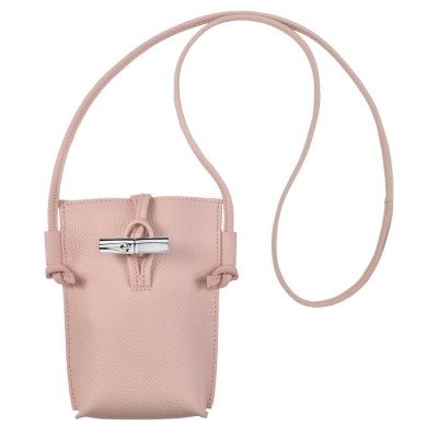 Women's Longchamp Roseau Phone Cases Pink | 48FBLWQKM