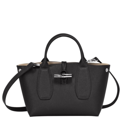 Women's Longchamp Roseau S Top-handle Bags Black | 41WYULDME