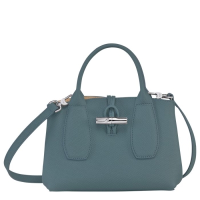 Women's Longchamp Roseau S Top-handle Bags Blue | 60OXGFZSW