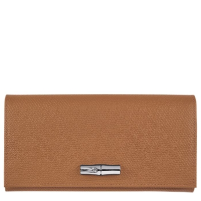 Women's Longchamp Roseau Wallets Beige | 75XANQYSE