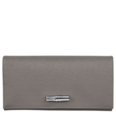 Women's Longchamp Roseau Wallets Grey | 80YFHBRUV