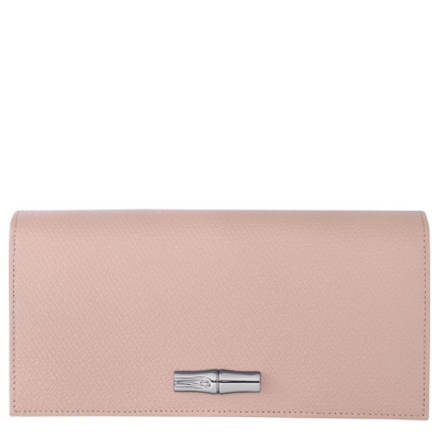 Women's Longchamp Roseau Wallets Light Pink | 19STPUEDY