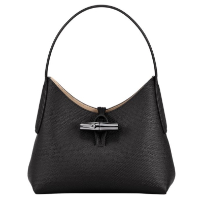 Women's Longchamp Roseau XS Shoulder Bags Black | 08VBAGSDO