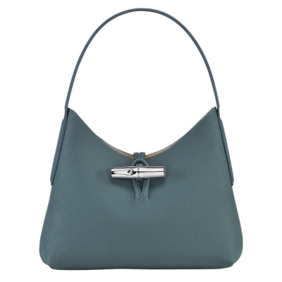 Women's Longchamp Roseau XS Shoulder Bags Blue | 38YSUROJK