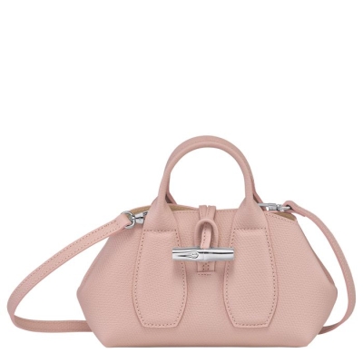 Women's Longchamp Roseau XS Top-handle Bags Light Pink | 81PTIVRQG